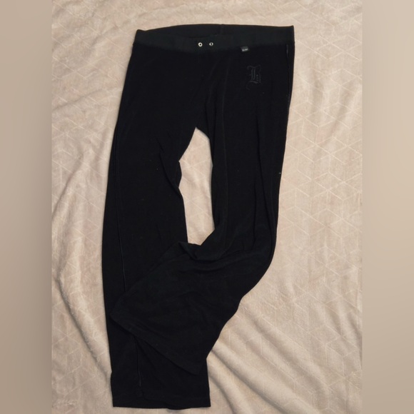 Y2K bcbg track suit pants with logo black terry cloth - Picture 5 of 5